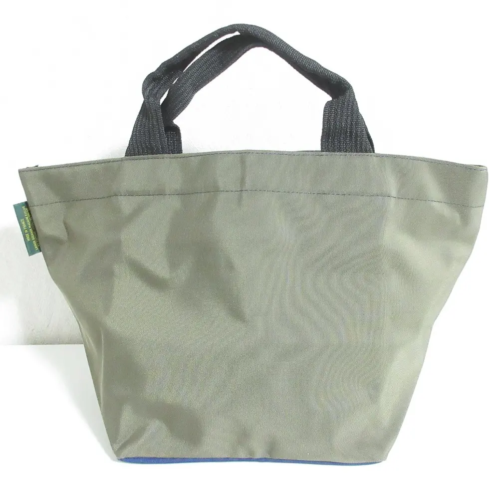 Herve Chapelier エルベシャプリエ 舟型 ナイロンキャンバス トートバッグ カーキ ネイビー