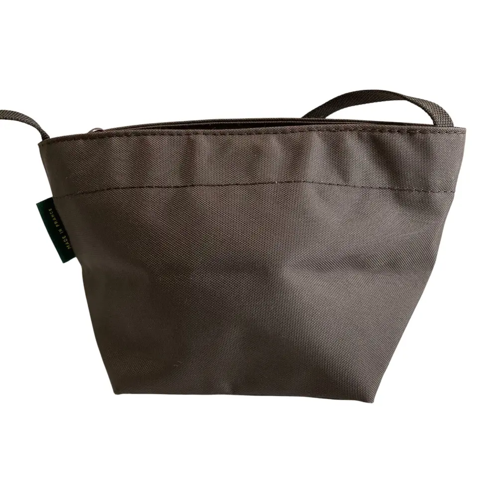 Herve Chapelier エルベシャプリエ ナイロン 舟型 ショルダーポーチ バッグ ブラウン