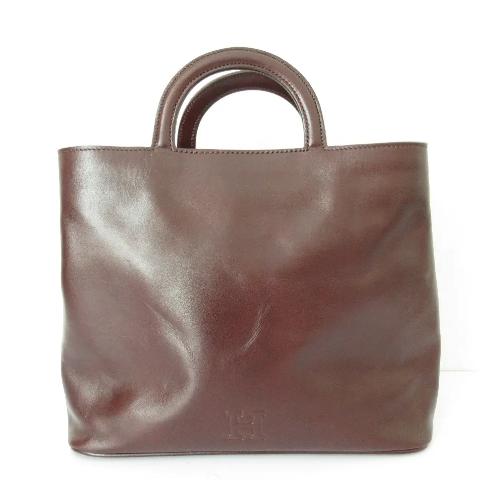 HIROFU ヒロフ レザー スクエアトゥ ヒール ローファー パンプス 23.5