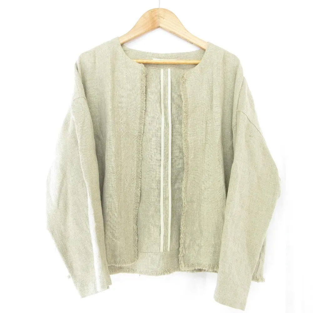 23SS HOUSE OF LOTUS ハウス オブ ロータス リネンツイルフリンジジャケット Mサイズ グレージュ