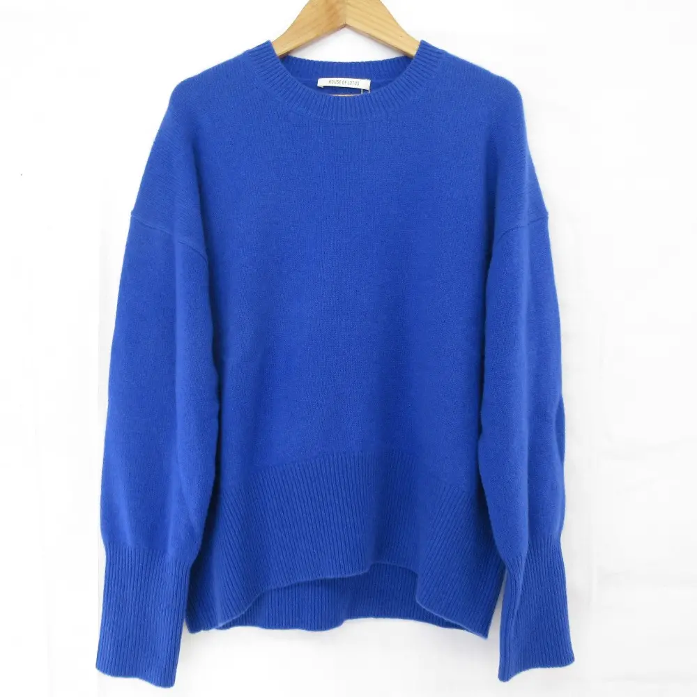 24AW HOUSE OF LOTUS ハウスオブロータス カシミヤニット セーター 30242016210 Mサイズ ブルー