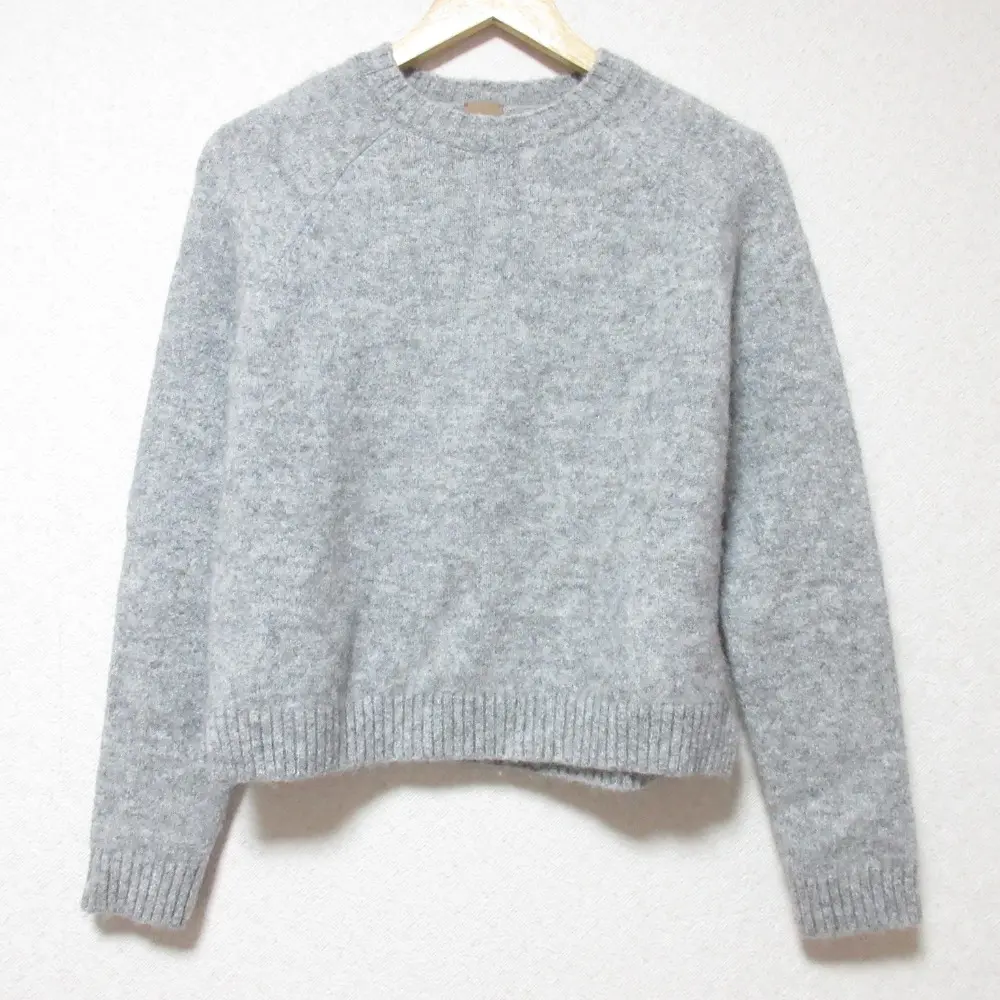 BOSS HUGO BOSS ボス ヒューゴボス アルパカ ロングスリーブ クルーネック ニット プルオーバー セーター XS グレー