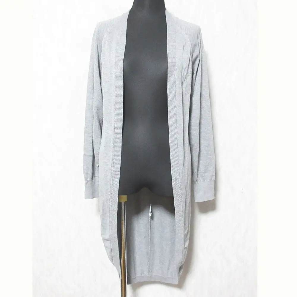 HYKE ハイク ロングコットンニットカーディガン 161-11063 サイズ1 グレー