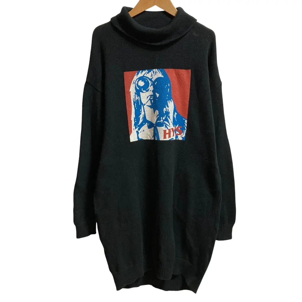 Hysteric Glamour ヒステリックグラマー ヒスガール ニット オフタートルワンピース サイズF ブラック