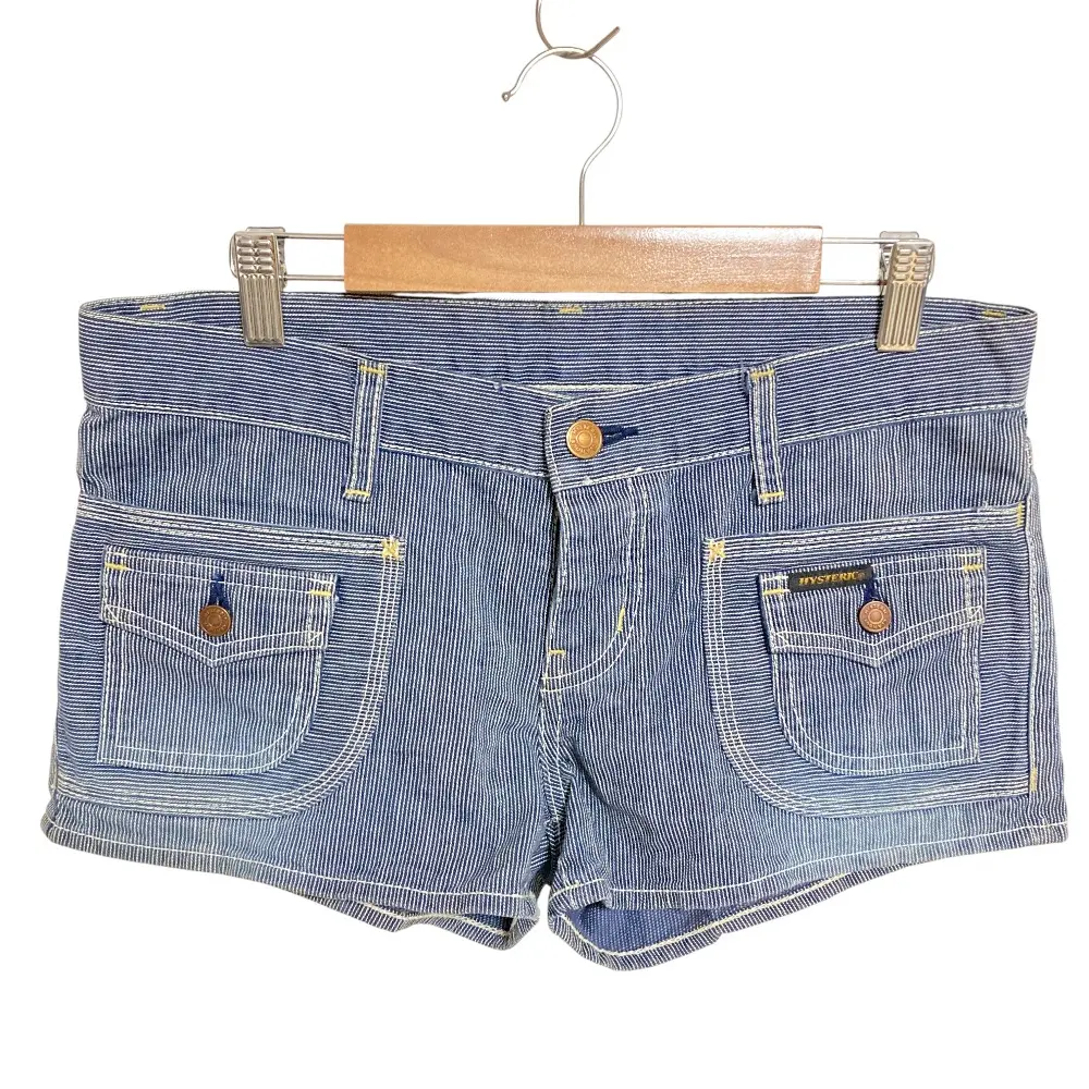 HYSTERIC GLAMOUR ヒステリックグラマー ヒッコリー ショートパンツ M ブルー
