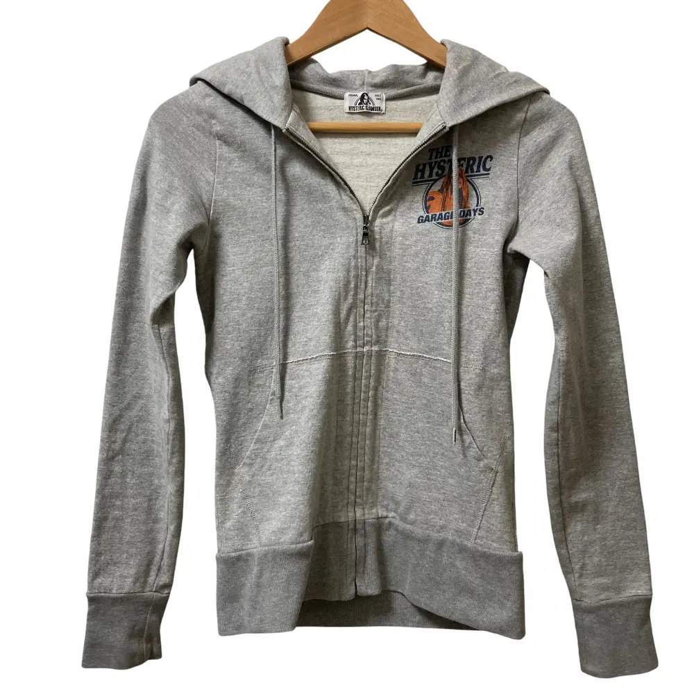 HYSTERIC GLAMOUR ヒステリックグラマー FIRST ISSUE 1984 pt PK ガールプリント ジップアップ パーカー サイズF グレー