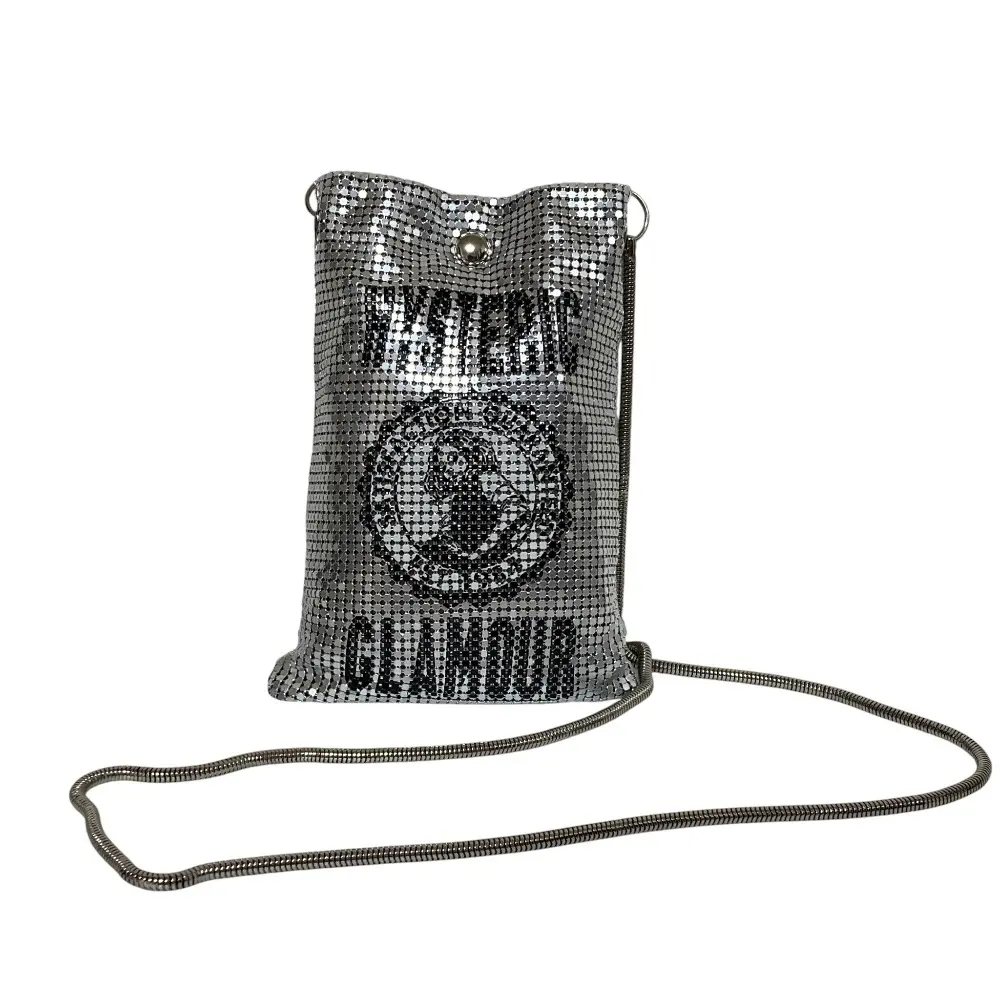 HYSTERIC GLAMOUR ヒステリックグラマー メタルメッシュ サコシュ ショルダーバッグ シルバーカラー