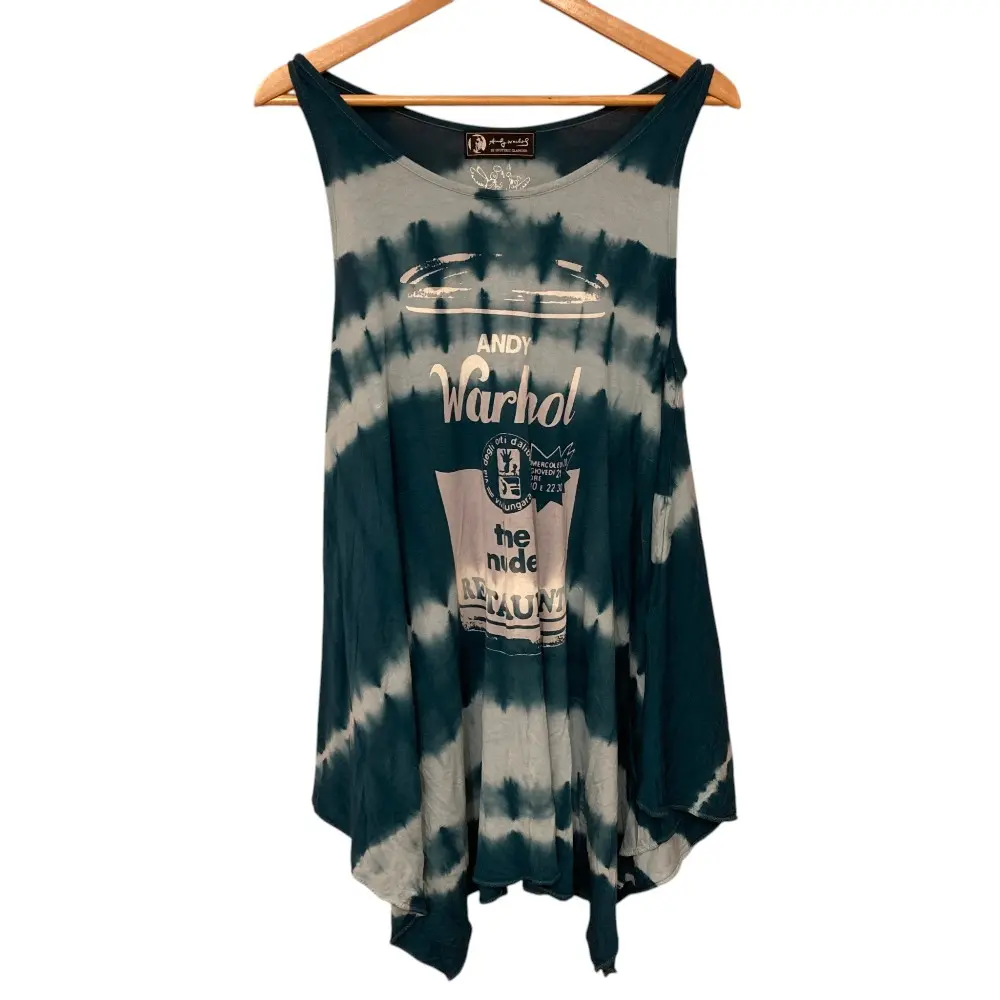 ANDY WARHOL BY HYSTERIC GLAMOUR アンディウォーフォル ヒステリックグラマー タイダイタンクトップ サイズF ブルー