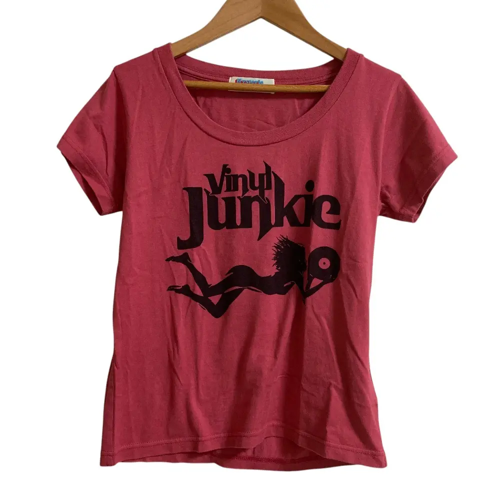 HYSTERIC GLAMOUR ヒステリックグラマー レコードガール フロントプリント カットソー 01173CT11 サイズF ピンク