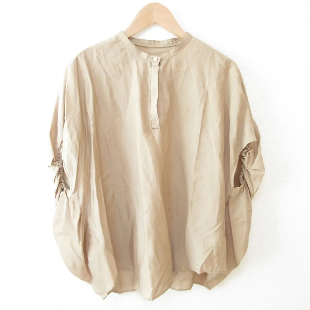 24AW IENA イエナ ニュアンスドルマンブラウス 五分袖 プルオーバー シャツ 24051900990030 ベージュ
