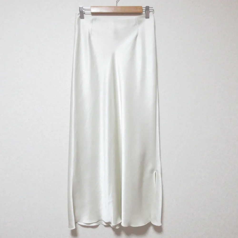 22AW IENA イエナ ロング ダブルサテンスカート 22060900842130 38 ホワイト