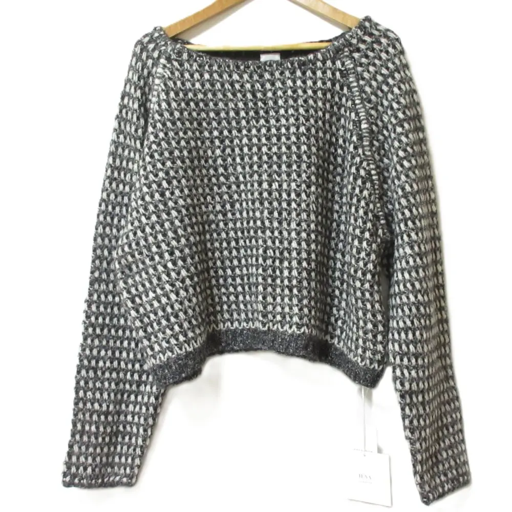 23AW IENA LA BOUCLE イエナ 柄編みプルオーバー ニットセーター 23080914129040 サイズF ブラック