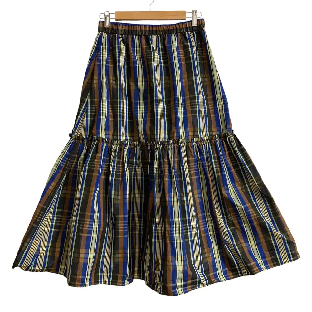 22AW IENA イエナ メモリータフタギャザーティアードスカート サイズ38 マルチカラー