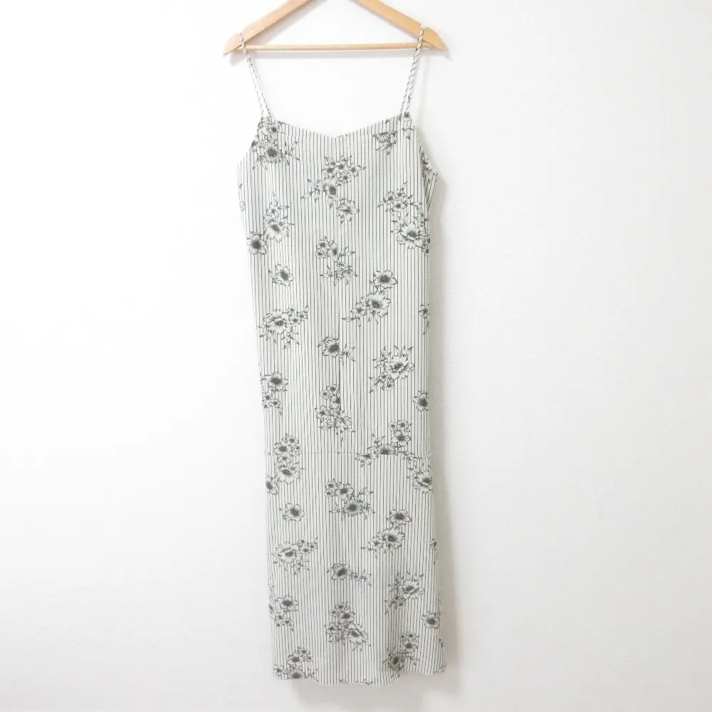 25SS IENA イエナ ストライプフラワーキャミワンピース ロングドレス 25040900937010 サイズ36 ナチュラル