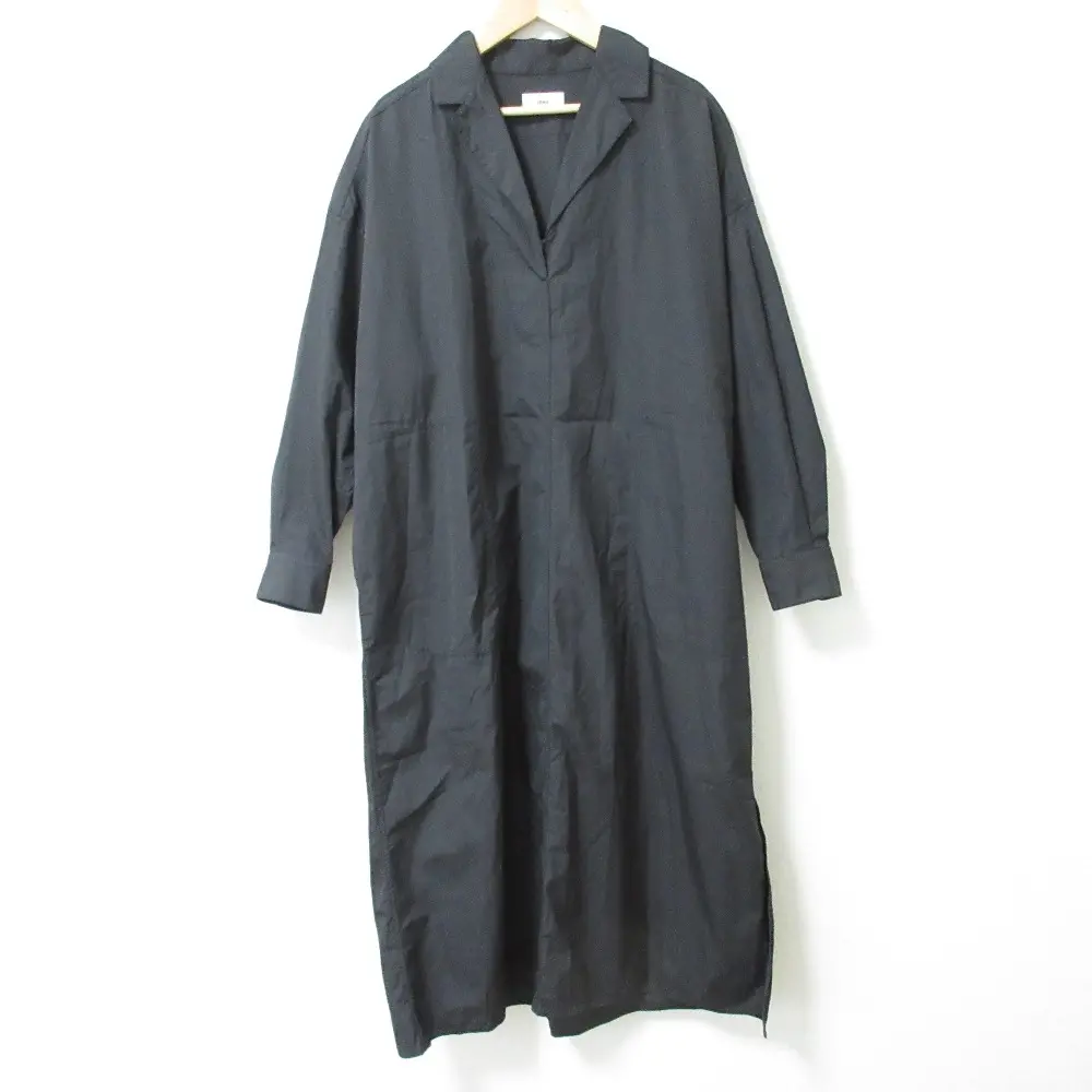 25SS IENA イエナ C.トロピカルシャツワンピース サイズ36 ブラック