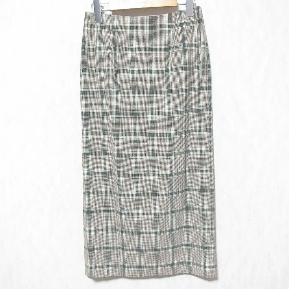 IENA イエナ チェックストレッチ タイトスカート 21060900585040 サイズ38 ベージュ グリーン