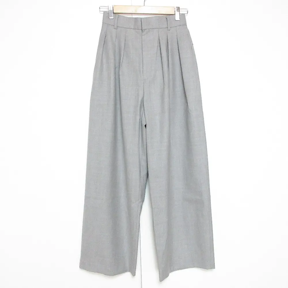 24AW IENA イエナ T/R/W サキソニータックパンツ 38 グレー 
