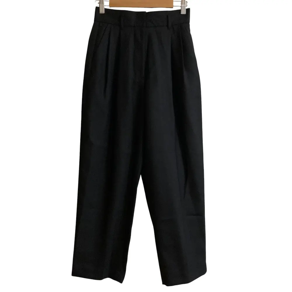 24AW IENA イエナ ライトウーステッド ビエラ タックパンツ スラックス サイズ38 ブラック