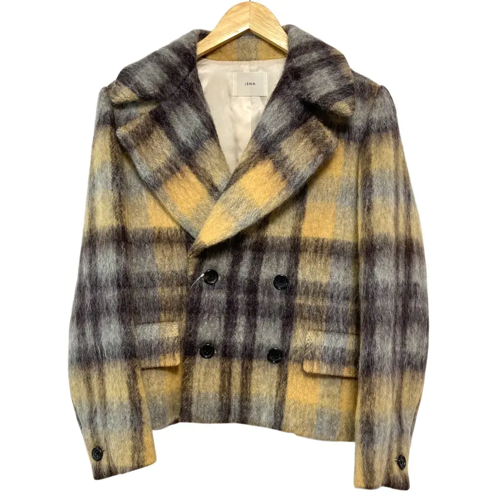 24AW IENA イエナ チェックシャギー ショートジャコット 24010900104030 サイズ36 イエローの買取実績【2025年9月買取】