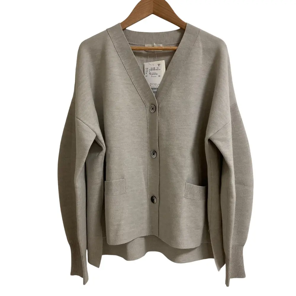 24AW IENA イエナ スーパーファインスムースショートカーディガン サイズF べージュ