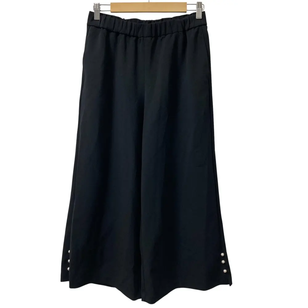 25SS INGEBORG インゲボルグ パールアクセントカットソーパンツ サイズ4 ブラック