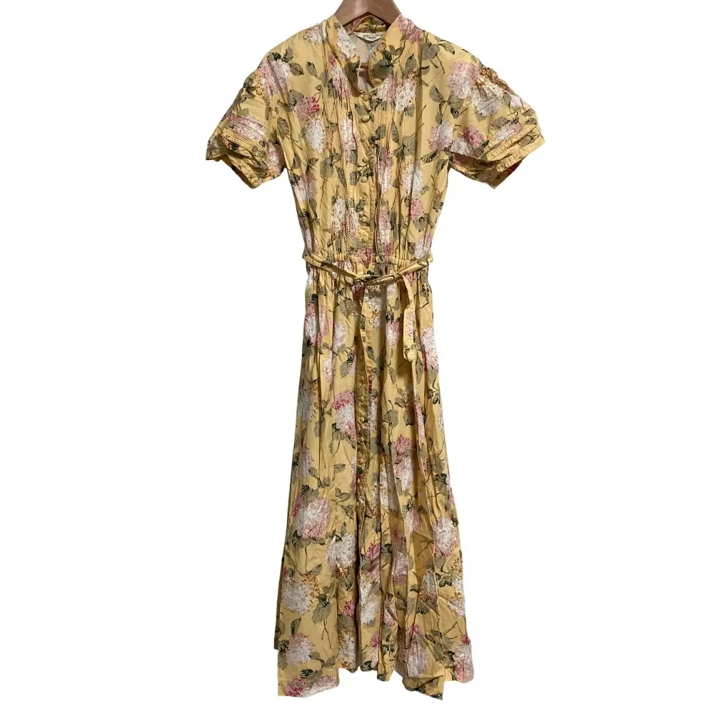 INGEBORG インゲボルグ フラワープリント ワンピース イエロー