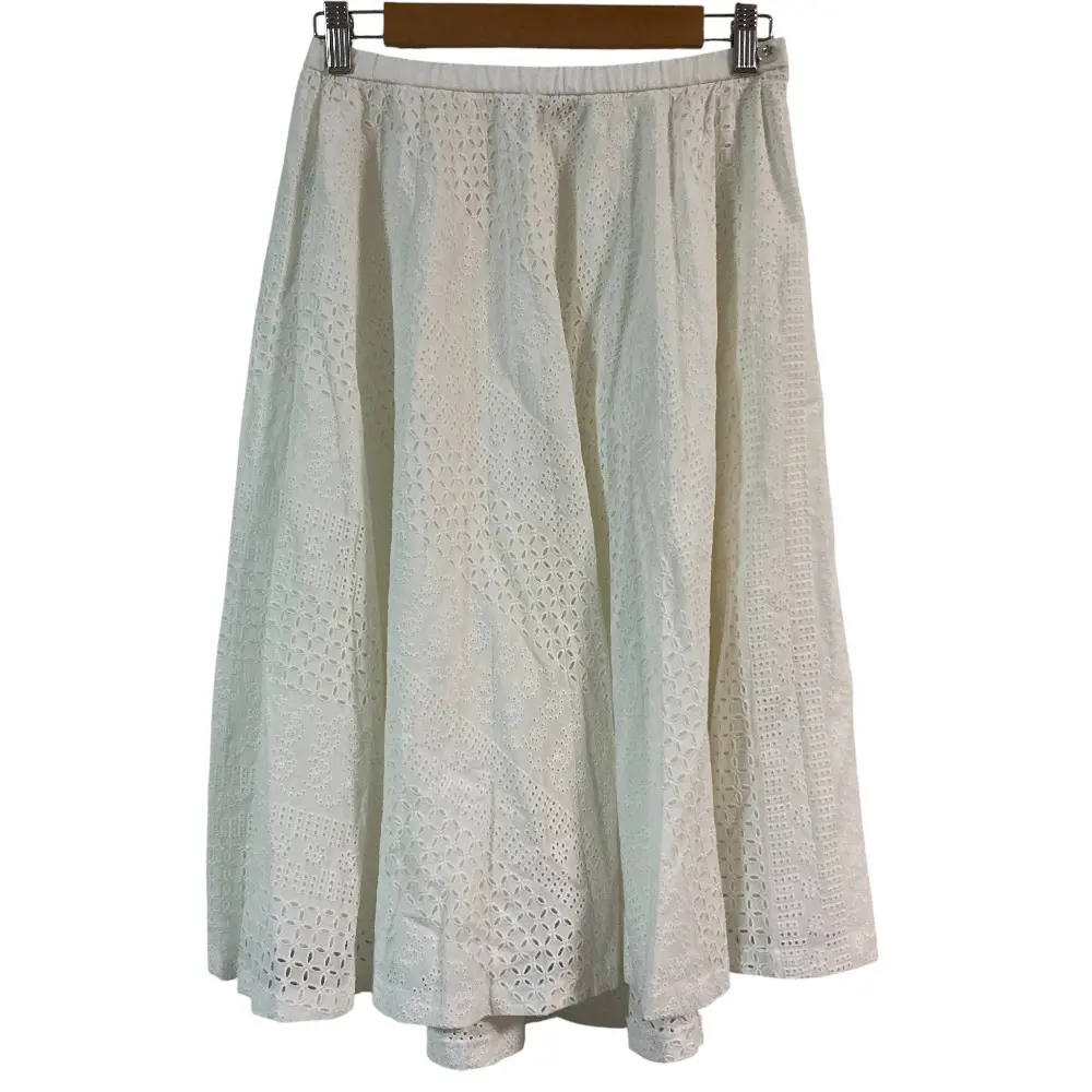 INGEBORG インゲボルグ MAX PLEATS レース スカート A2272FS055 サイズ3 ホワイト
