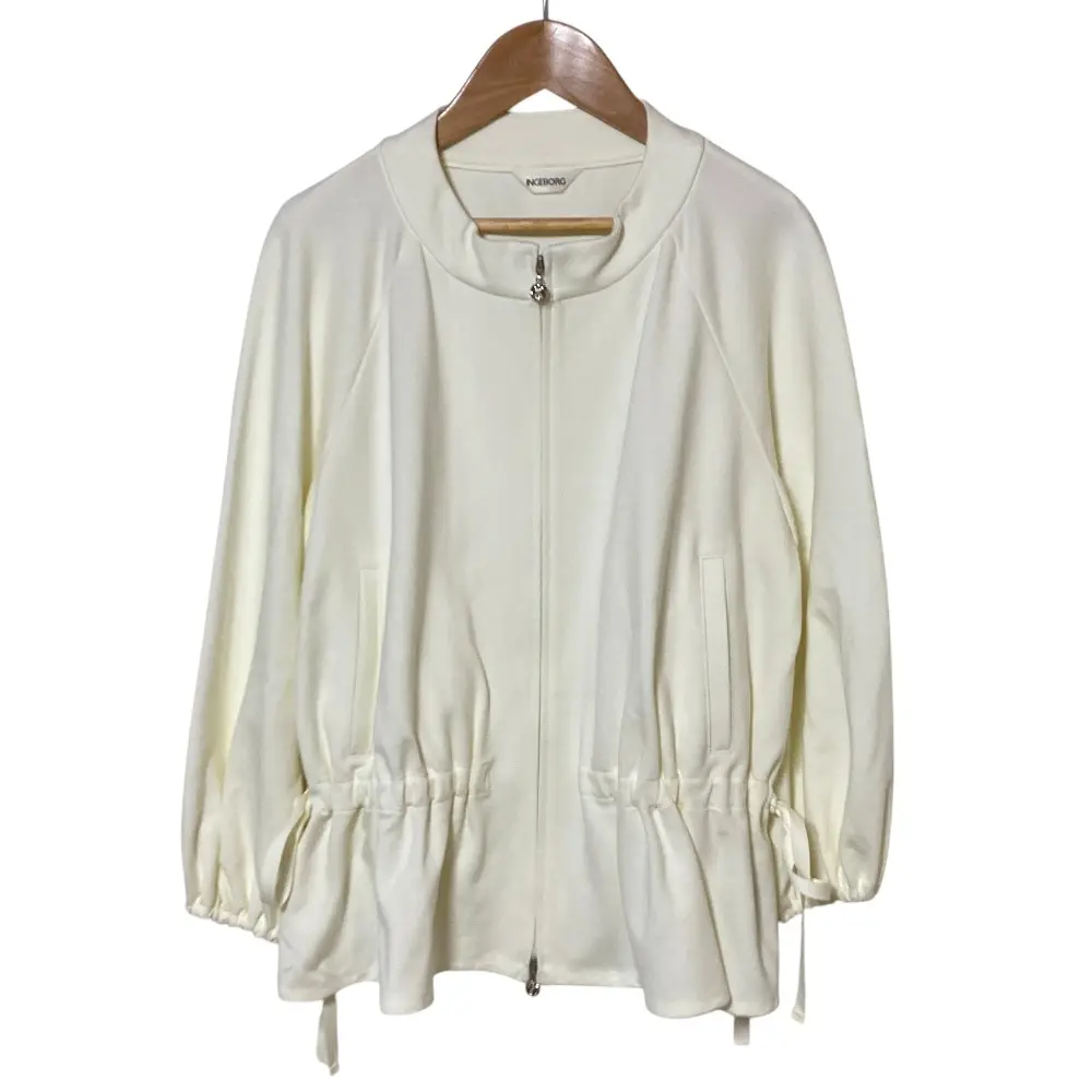 24SS INGEBORG インゲボルグ フラワーボタン フレア ストレッチ ジャケット A2241UCD362 ホワイト