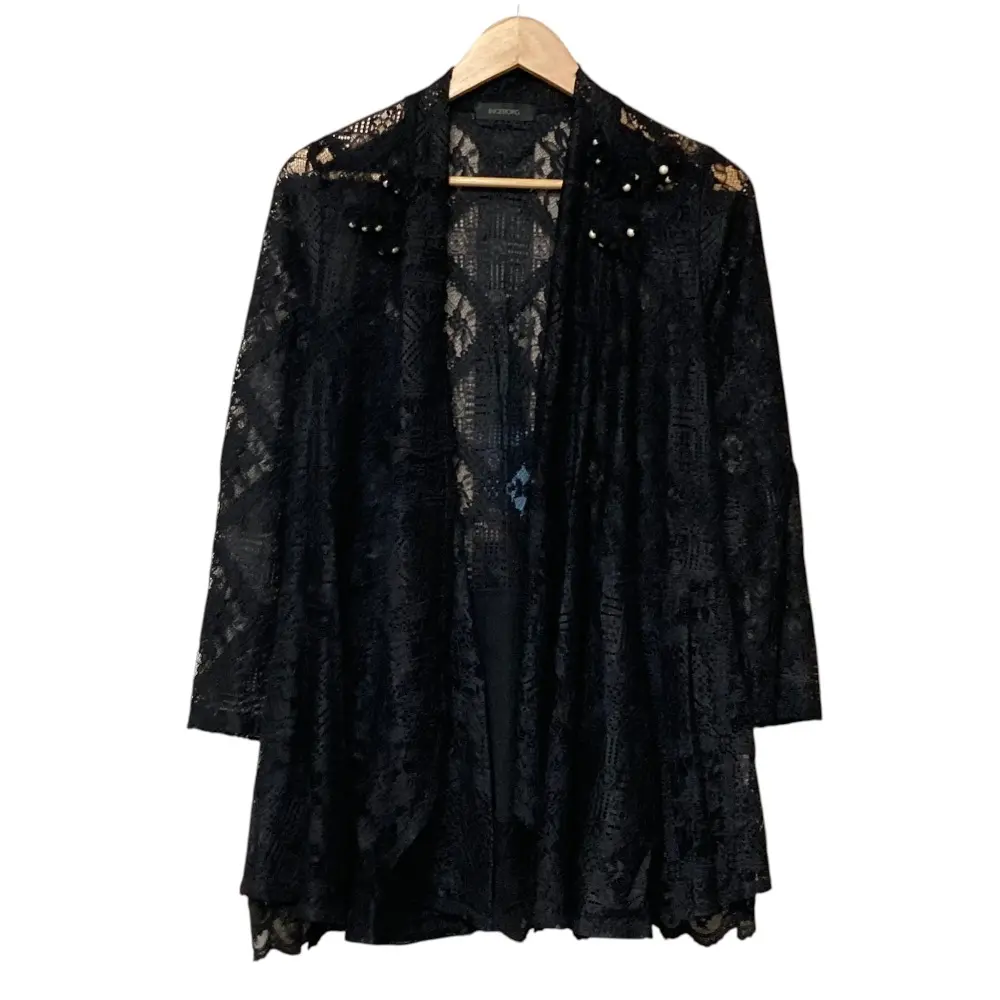 INGEBORG インゲボルグ 総レース カーディガン A2271UCD366 ブラック