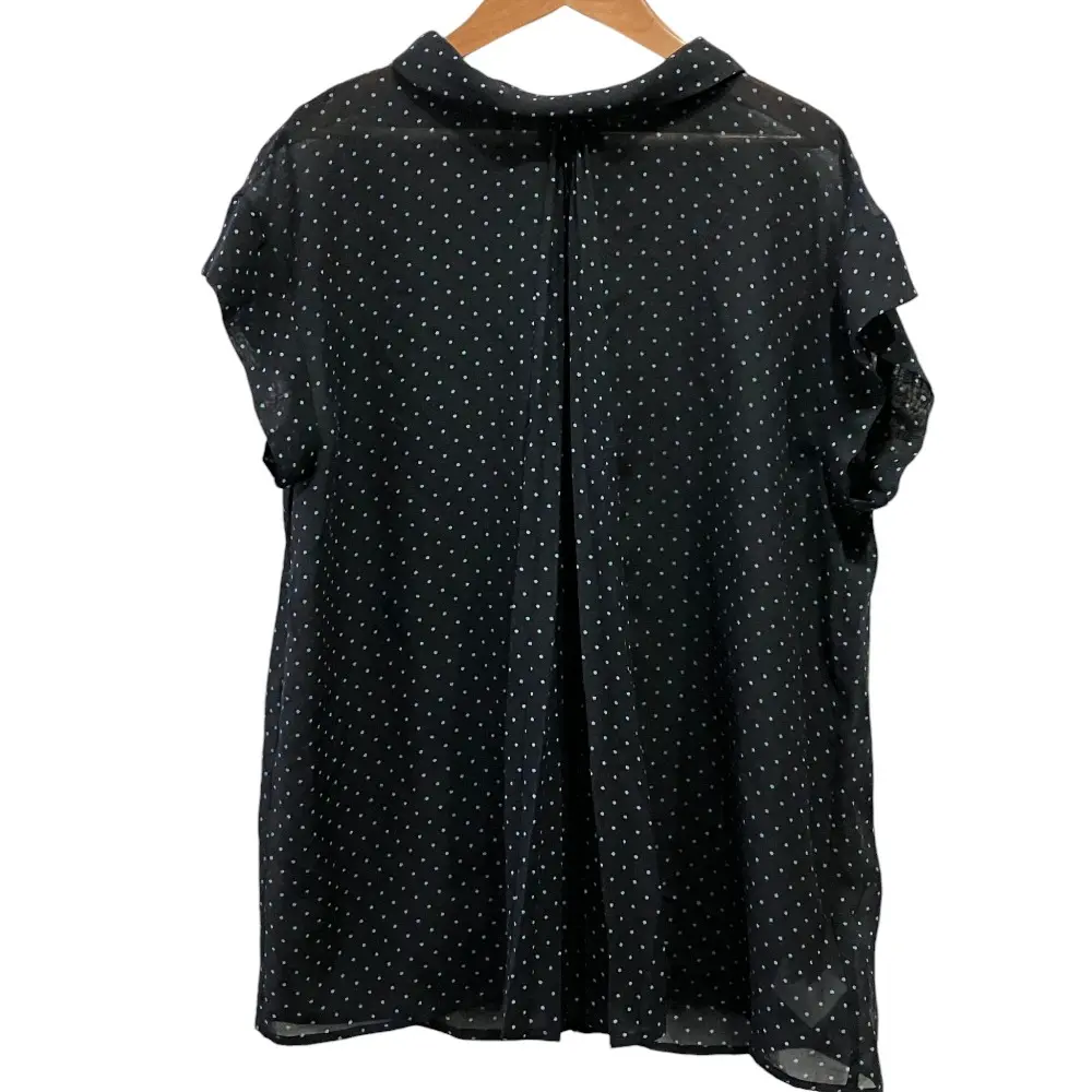 INGEBORG インゲボルグ ドット シフォンブラウス A2243FB251 ネイビー