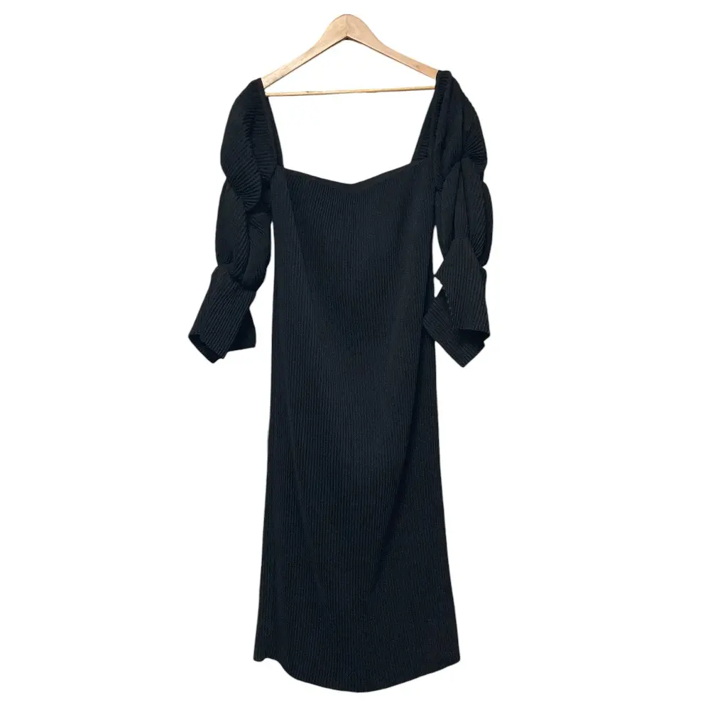IRENE アイレネ Pleated Georgette Bustier Dress ロングスリーブ ベアトップワンピース サイズ38 ブラックの買取実績【2025年9月買取】