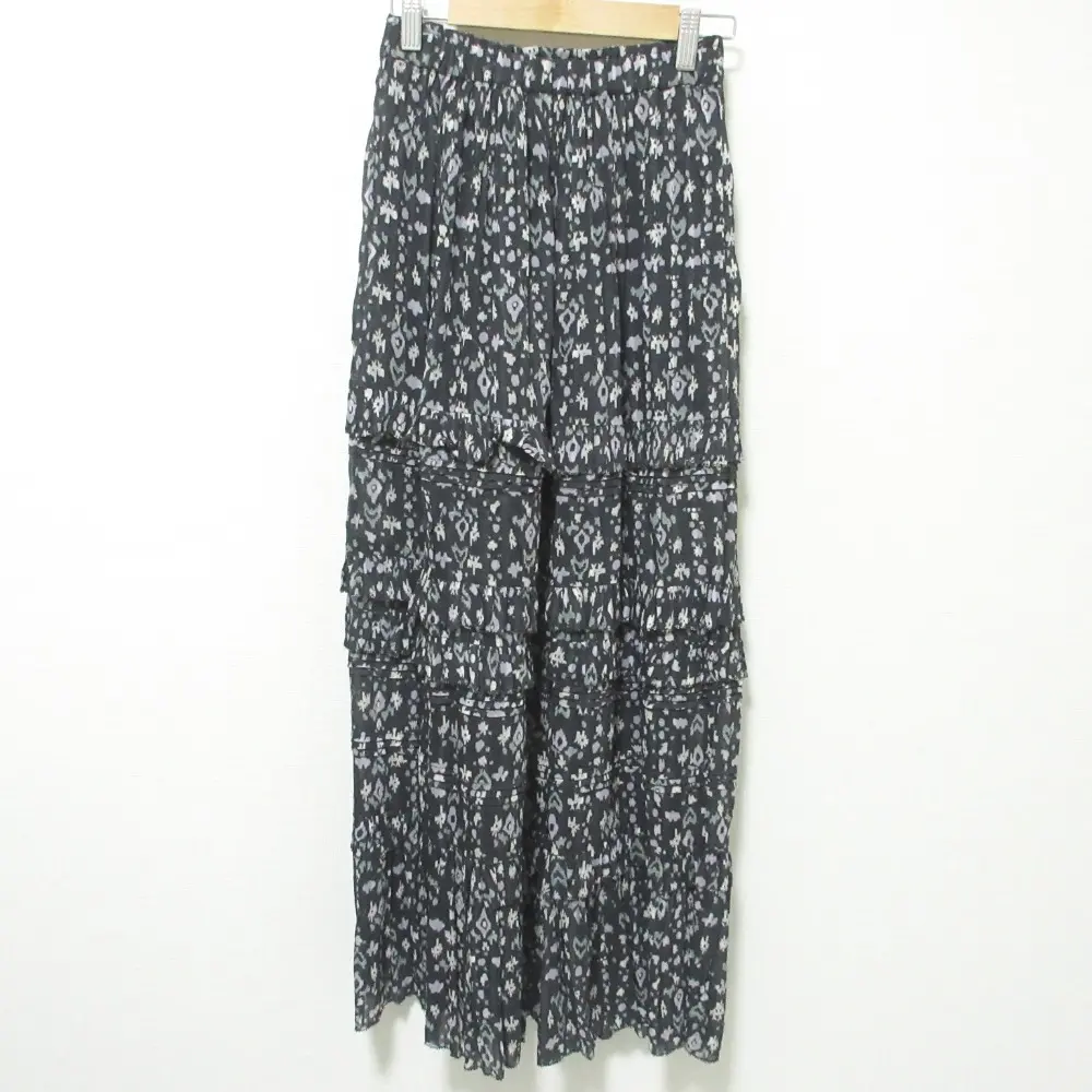 Isabel Marant Etoile イザベルマランエトワール EIONA レーヨン プリントロングスカート 78-05-03-05006 34 ブラックの買取実績【2025年2月買取】