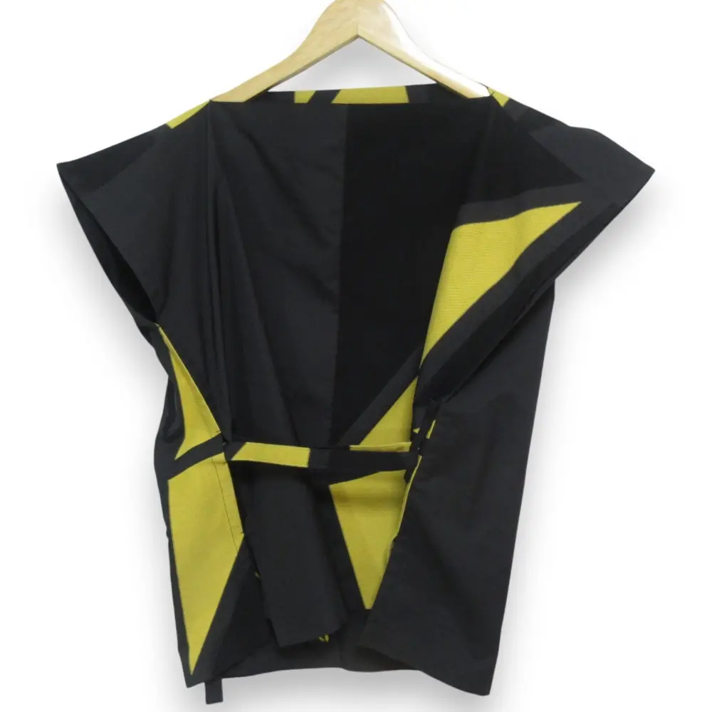 21SS ISSEY MIYAKE イッセイミヤケ 132 5. ジャガードパネル切替ボックスシルエット ショートスリーブ カットソー 3 ブラック