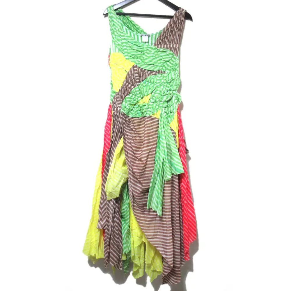 ISSEY MIYAKE イッセイミヤケ ロング丈 マルチパターン ノースリーブ フレアワンピース IM31FH028 3サイズ マルチカラー