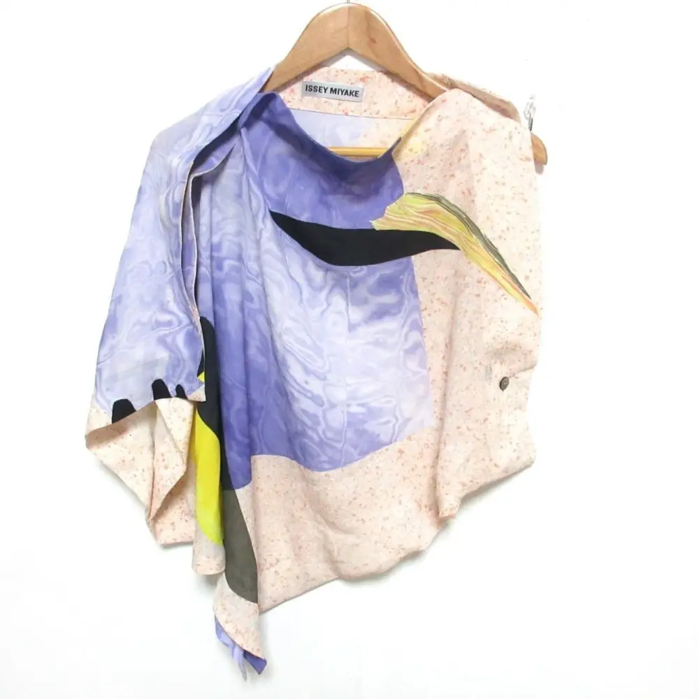 23SS ISSEY MIYAKE イッセイミヤケ ルック30 プリント アシンメトリー 変形 トップス カットソー 2 マルチカラー
