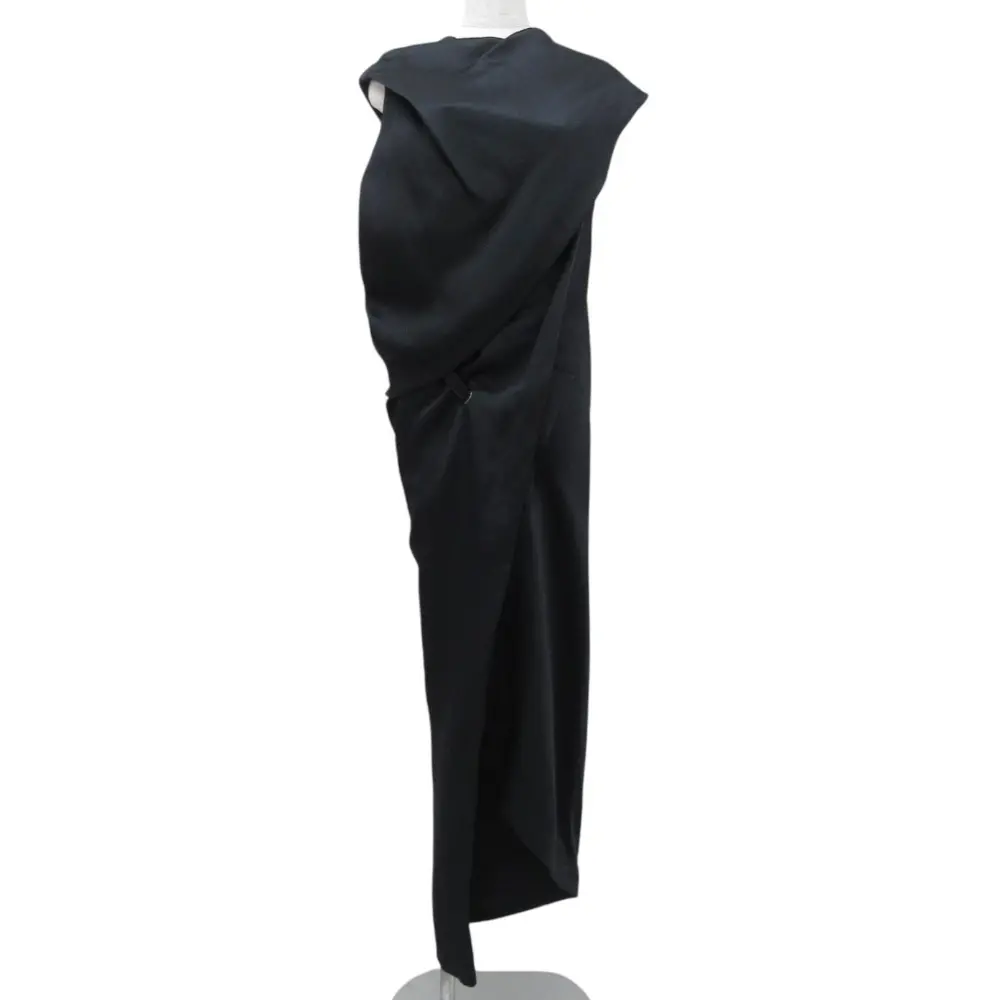 me ISSEY MIYAKE プリーツ ワンピース アシンメトリー ブラック ISSEY