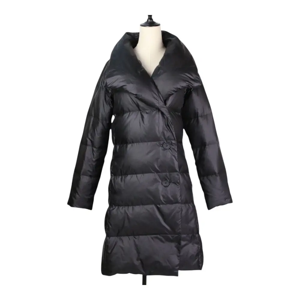 ISSEY MIYAKE イッセイミヤケ ショールカラー ロングダウンジャケット ダウンコート IM13FA530 サイズ3 ブラック