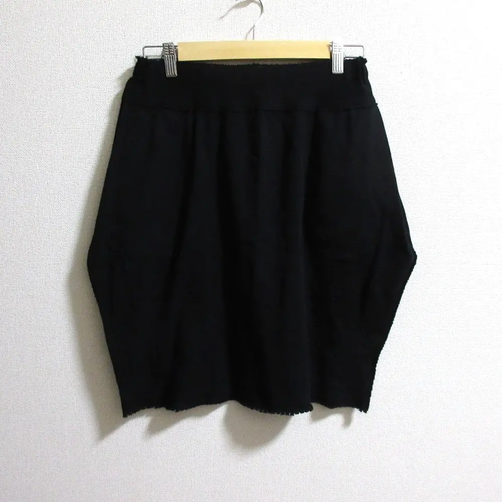 ISSEY MIYAKE イッセイミヤケ エイポックインサイド イージウエスト ニットスカート IM21-KG304 サイズ2 ブラック