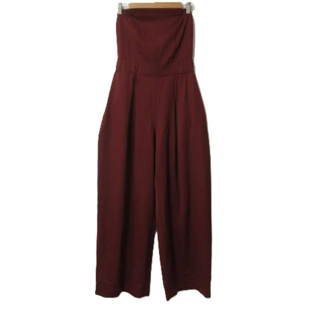 23AW ISSEY MIYAKE イッセイミヤケ ベアトップ オールインワン IM33FI067 サイズ2 ボルドー