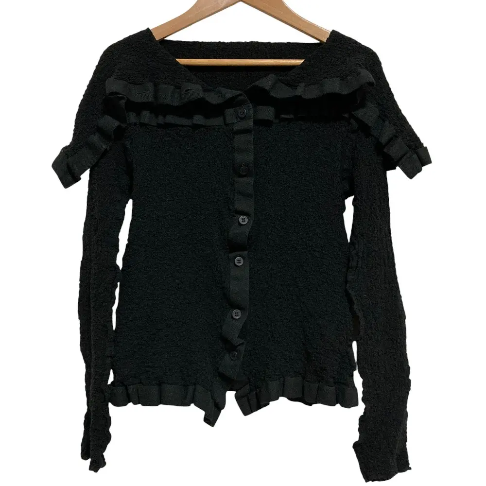 me ISSEY MIYAKE ミーイッセイミヤケ カリフラワープリーツ 長袖 シャツ MI64FK428 サイズF ブラック