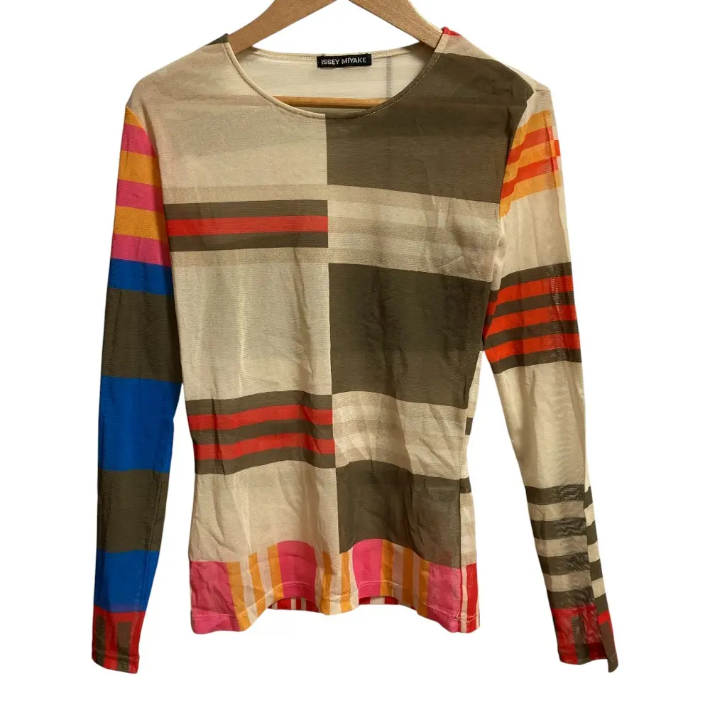 ISSEY MIYAKE イッセイミヤケ 長袖 パワーネット カットソー プルオーバー IM21JK097 サイズ2 マルチカラー