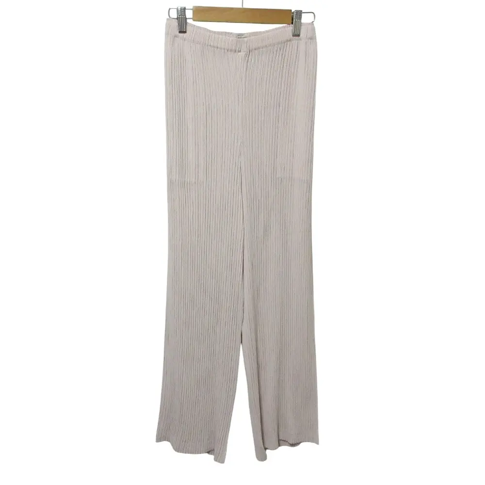 24SS ISSEY MIYAKE イッセイミヤケ イージーロングパンツ IM41FF604 サイズ1 くすみピンク