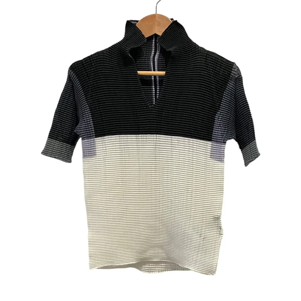 ISSEY MIYAKE イッセイミヤケ プリーツ ショートスリーブ カットソー IM41FJ614 サイズ2 ホワイト