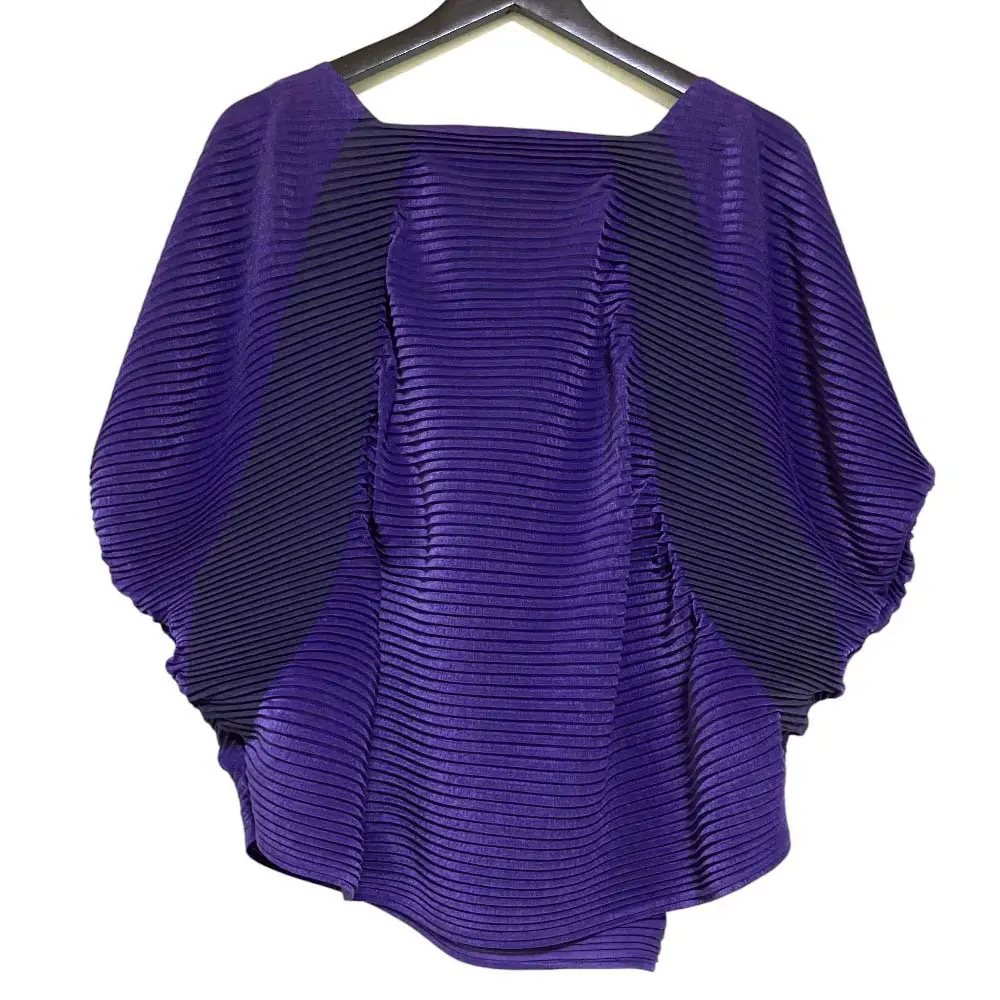 ISSEY MIYAKE イッセイミヤケ バウンス ドルマン ブラウス カットソー IM72JJ637 サイズ2 パープル