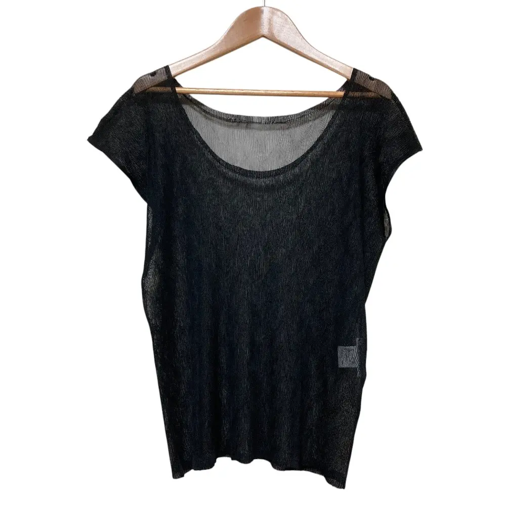 ISSEY MIYAKE イッセイミヤケ ノースリーブ メッシュカットソー IM41FJ109 サイズ2 ブラック