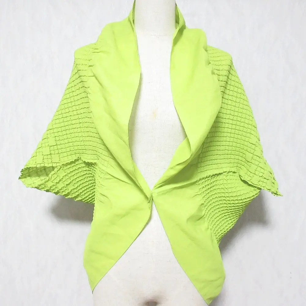 ISSEY MIYAKE イッセイミヤケ ボレロ カーディガン IM62FJ507 サイズ2 グリーン