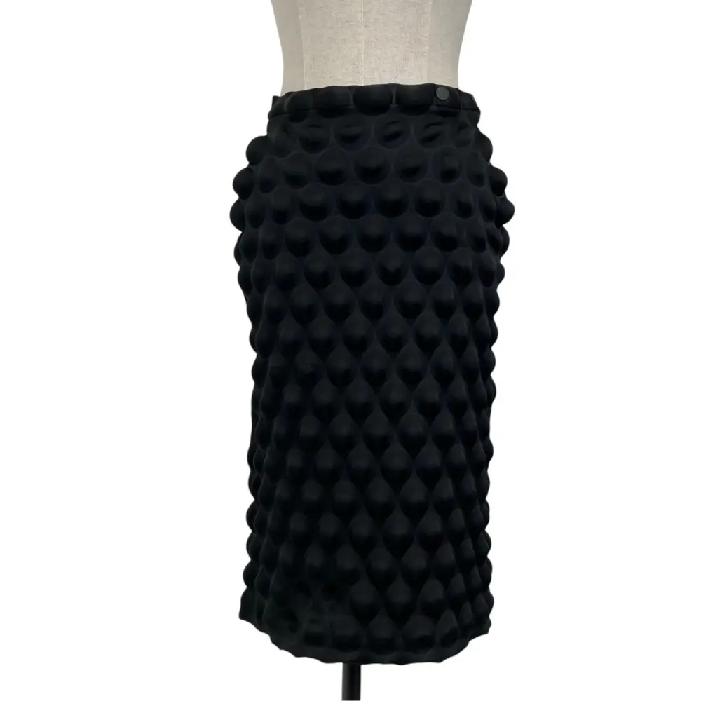 ISSEY MIYAKE イッセイミヤケ 00AW GG WAFFLE ボールエンボス ロングスカート IM03FG083 サイズ1 ブラック