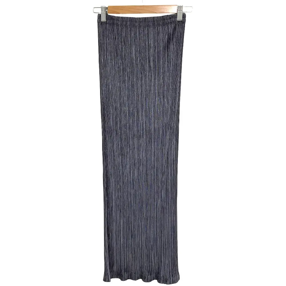 ISSEY MIYAKE イッセイミヤケ ロング プリーツスカート IM74-JG601 サイズS メタリックグレー