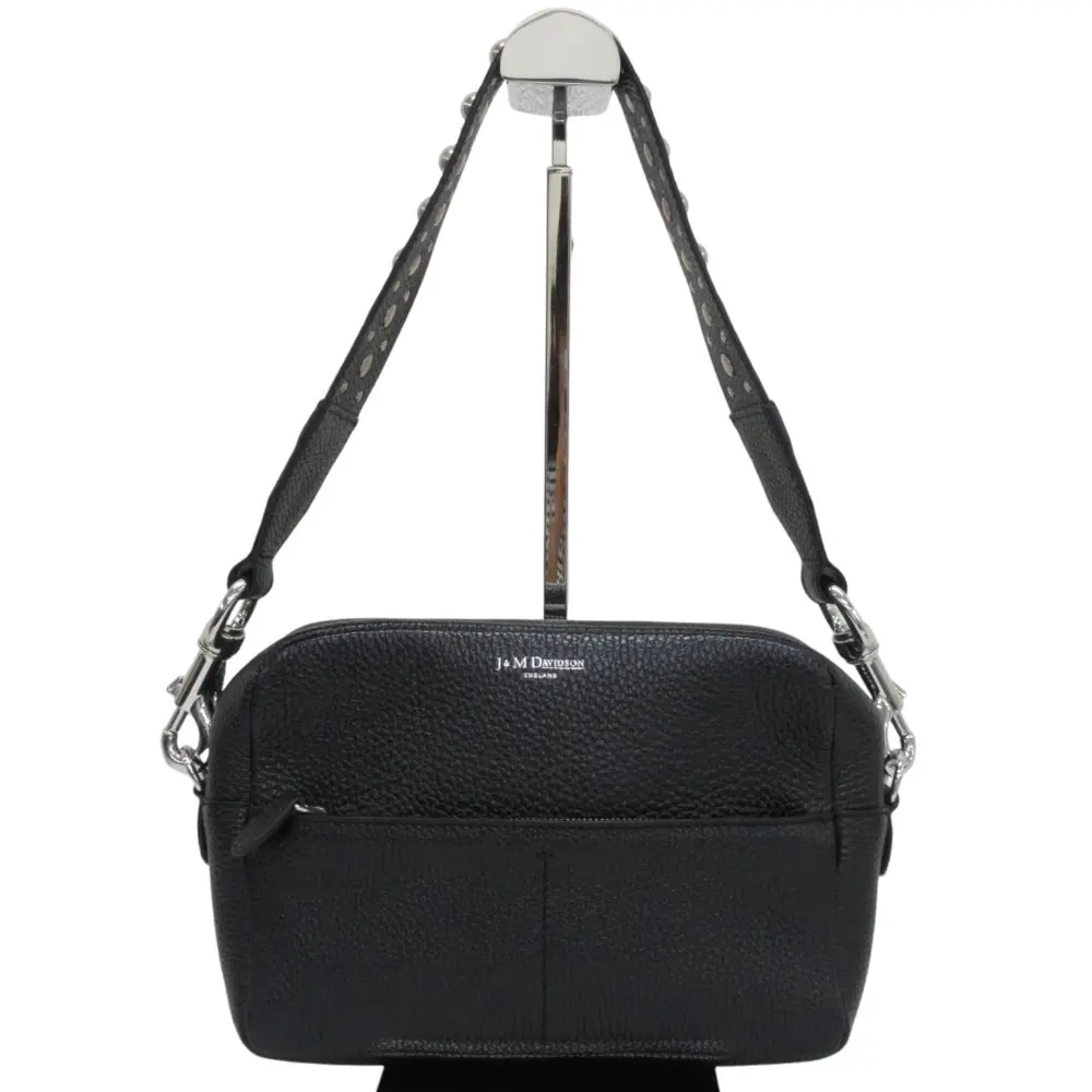 Xmasセール❣️J&M DAVIDSON スタッズ　レザー　丸底　ブラック J&M DAVIDSON ジェイアンドエムデヴィッドソン カーニバル 2way レザー