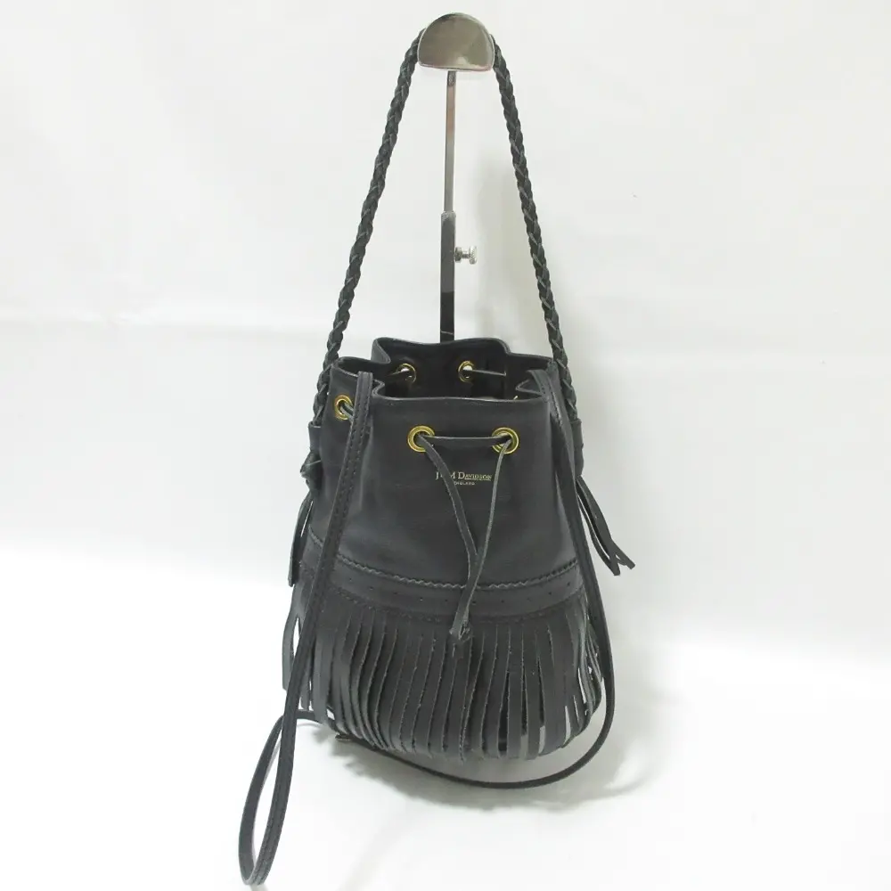 J&M DAVIDSON ジェイ&エムデヴィッドソン レザー フリンジ カーニバル 2way ハンドバッグ ショルダーバッグ ブラック